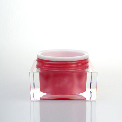 Empty Acrylic Skincare Plastic Double Wall Cosmetic Packaging Jar 20G With Screw Lids