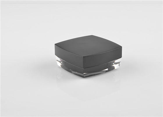 30g Black Square Acrylic Plastic Cream Container Jar For Uv Gel Cosmetic Packaging