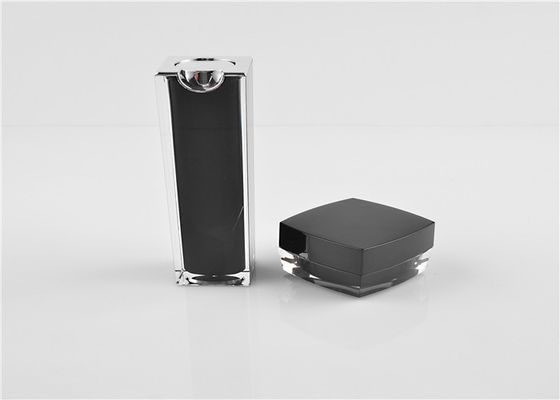 30g Black Square Acrylic Plastic Cream Container Jar For Uv Gel Cosmetic Packaging