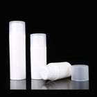 White Plastic Airless Bottles Cosmetic Packaging With Frosted Lid PP Material