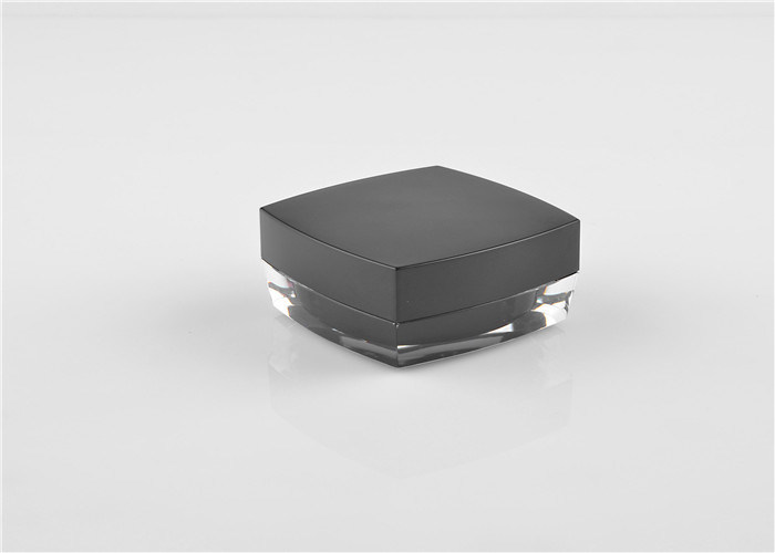 30g Black Square Acrylic Plastic Cream Container Jar For Uv Gel Cosmetic Packaging