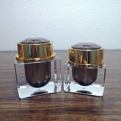 کیفیت بالا 15g 30g 50g پلاستیک قهوه ای PMMA آکریلیک گلود پوشش کرم بطری تامین کننده بسته بندی آرایشی